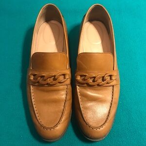 COLE HAAN Tan Stassi Chain Loafer Sz 10